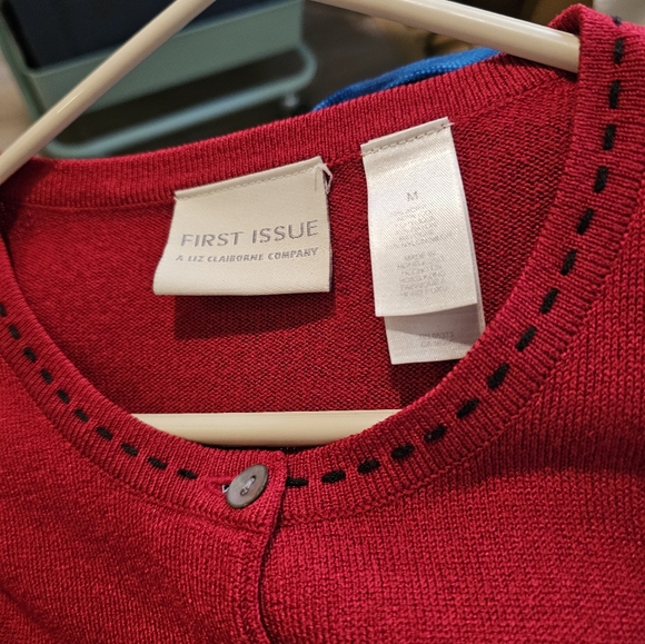 Red Holiday Cardigan - Picture 5 of 5